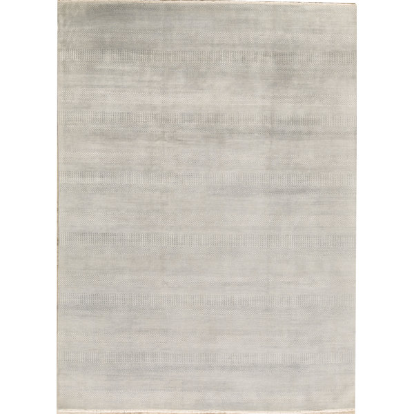 Bokara Rug Co., Inc. HandKnotted HighQuality Light Blue and Silver